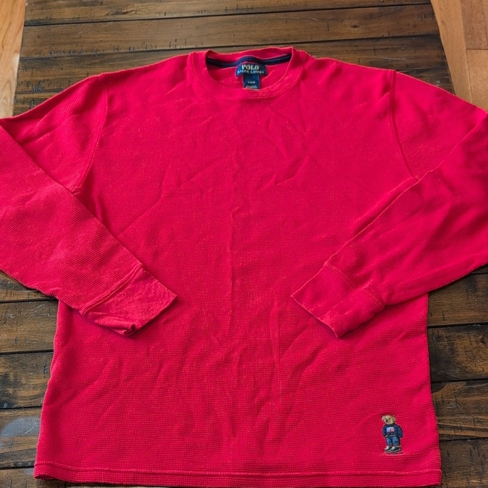 Polo Ralph Lauren Polo Bear Waffle Thermal Pajama Shirt